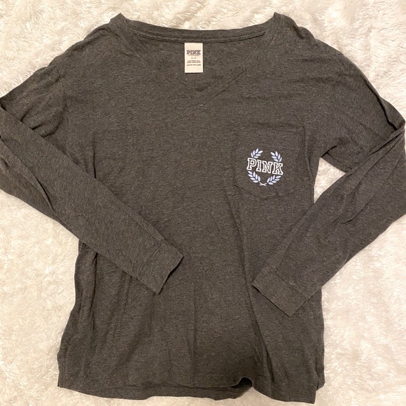PINK Long Sleeve Logo Shirt - Picture 1 of 3